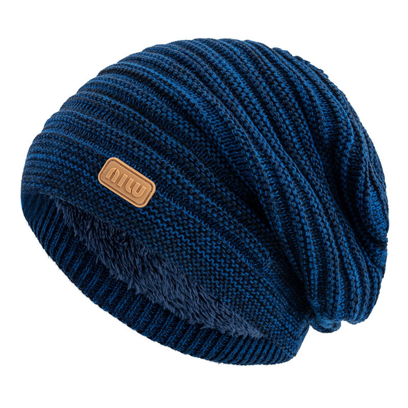 Thumbnail: New Style Unisex Slouchy Winter Hats Men Women Striped Mix Warm Beanie Cap NIU L