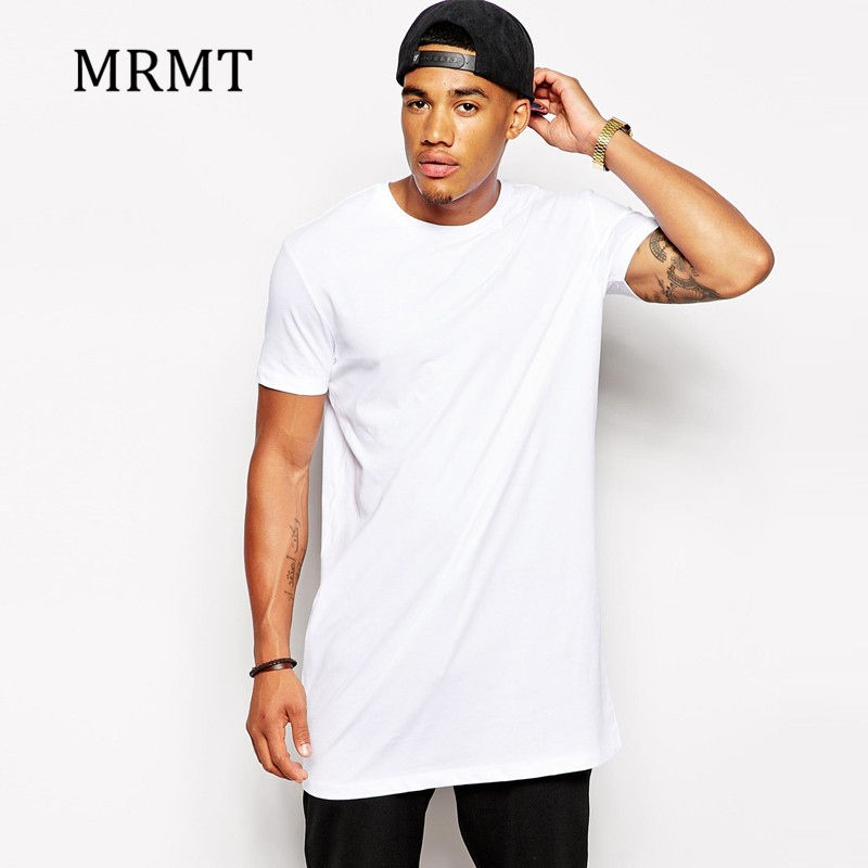 2026 MRMT White Casual Long Size Mens T-Shirts Hip Hop Tops Extra Long Tee Shirt