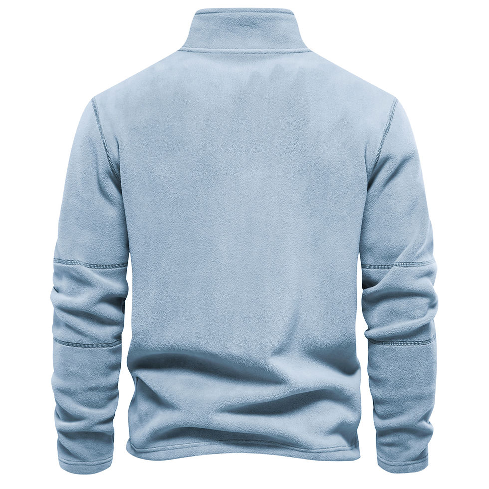 Thumbnail: AIOPESON Brand Quality Thicken Warm Fleece Jacket for Men Zipper Neck Pullover M
