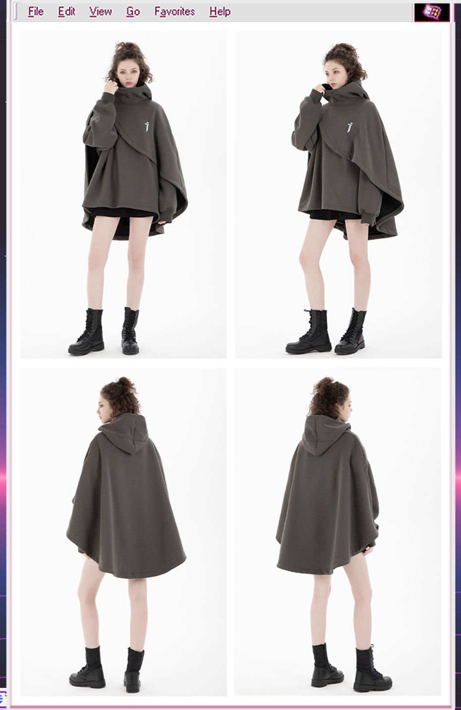 Thumbnail: ARENS Fashion Cloak Hoodies Men Techwear Streetwear Hoodie Pullovers Black Gray 