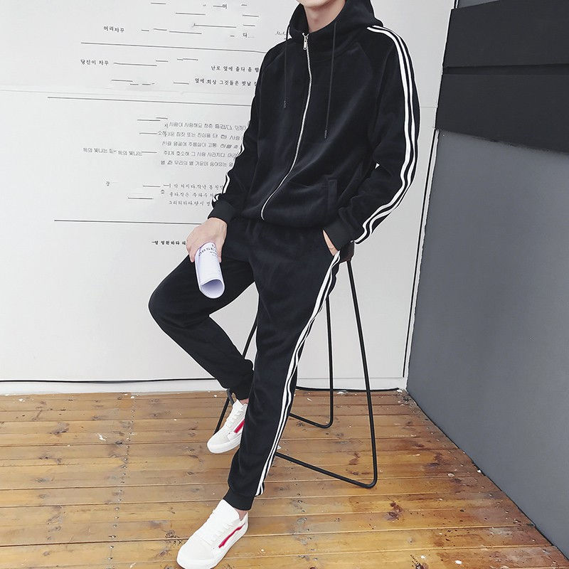 Thumbnail: Fashion Sets Mens Autumn Winter Hooded Casual Sportswear Sweatpants New Running 