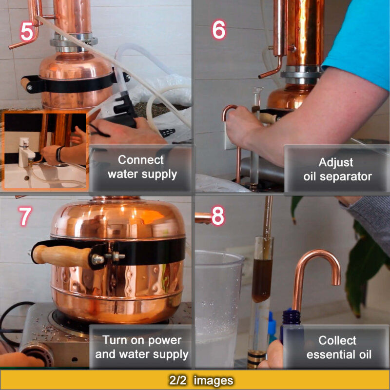 Thumbnail: Essential oil distiller for steam distillation