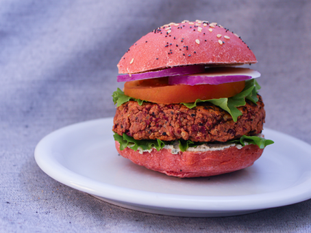 Hamburger vegan rose