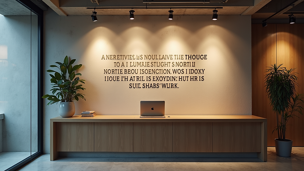 High angle view of motivational quotes displayed on a wall