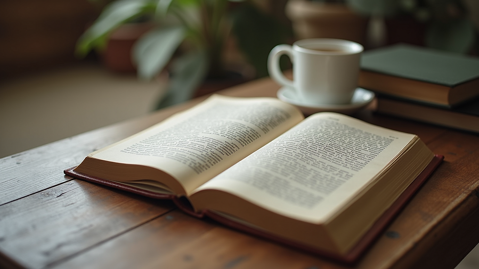High angle view of an open book on mental health
