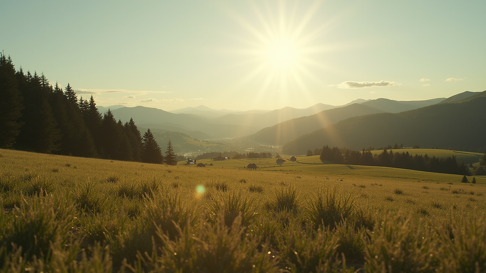 High angle view of a tranquil countryside setting