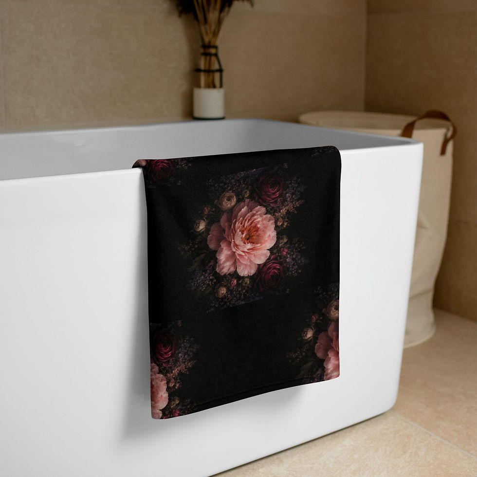 Miniatura: Obsidian Bloom Towel