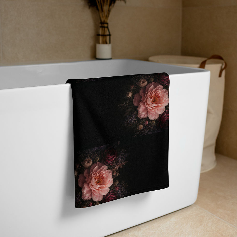 Miniatura: Obsidian Bloom Towel