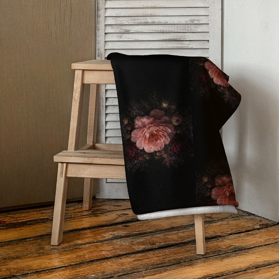 Miniatura: Obsidian Bloom Towel