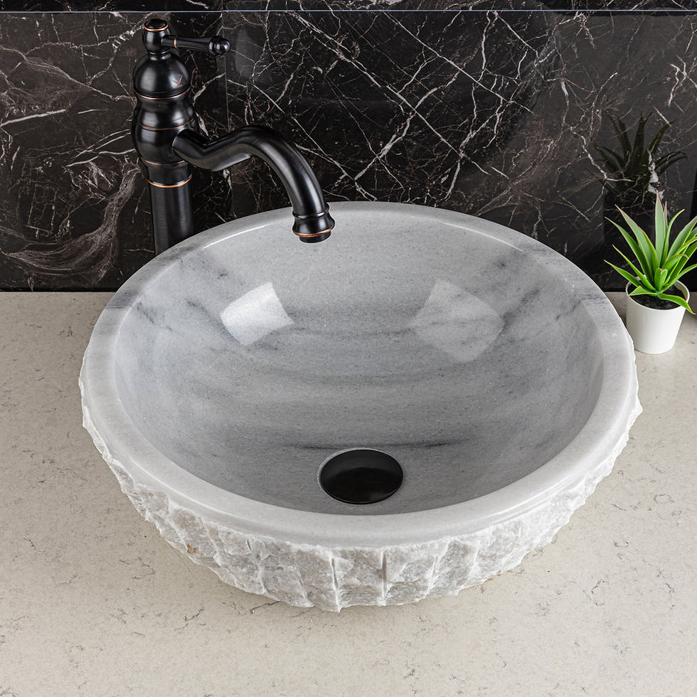 Thumbnail: White Natural Stone Wash Basin 