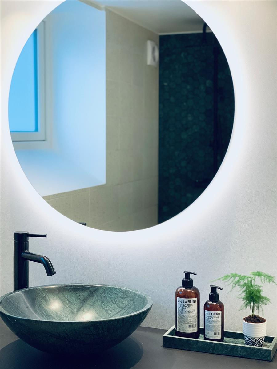 Thumbnail: Verde Green Marble Round Vessel Vanity Sink, Green Countertop Washbasin Sink