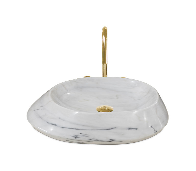 Thumbnail: Designer Marble Countertop Bathroom Wash Basin Sink 