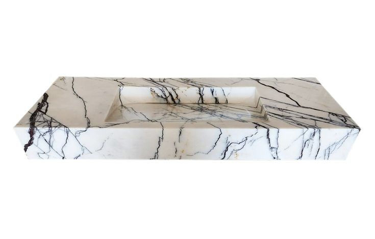 Thumbnail: New York Marble Luxury Wall-mount Bathroom Washbasin Sink, Natural Stone Sink