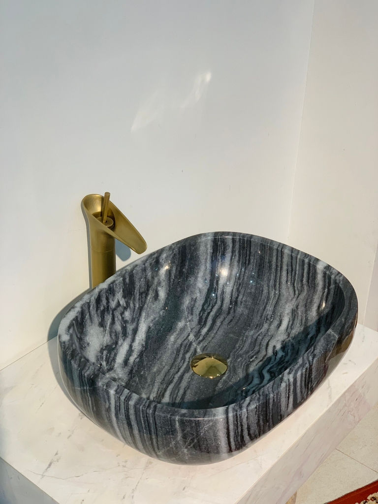 थंबनेल: Stone Washbasin Sink Black