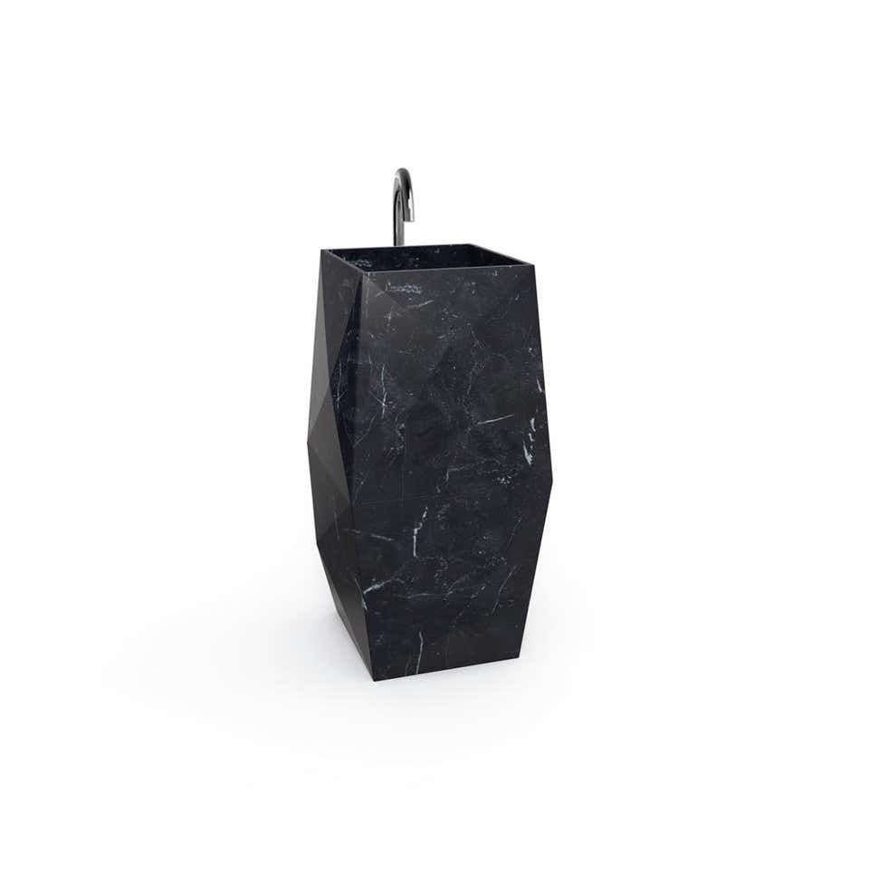 Thumbnail: Nero Marquina Marble Bathroom Sink Pedestal 