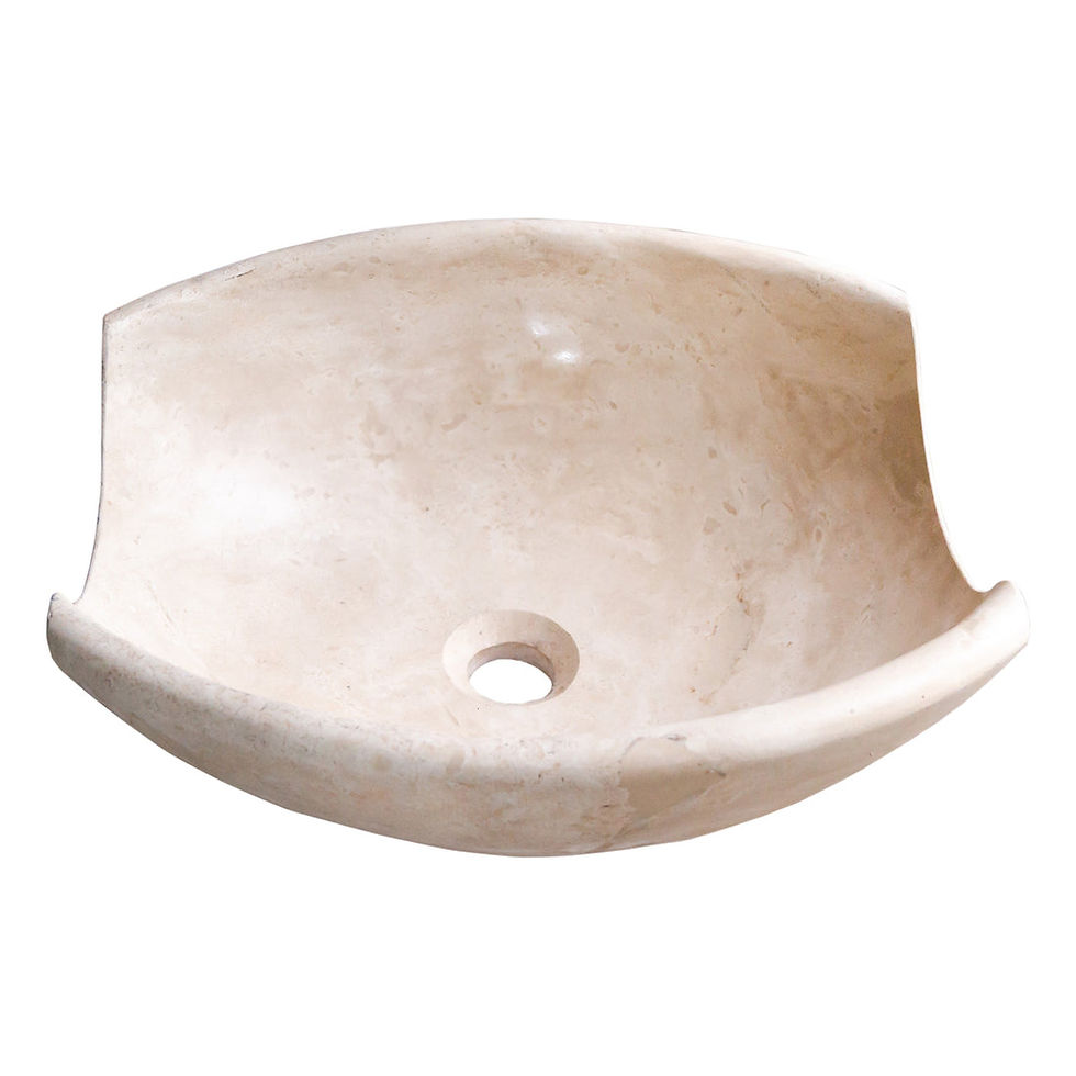 थंबनेल: Marble Washbasin Sink, Travertine Designer Bathroom Sink 