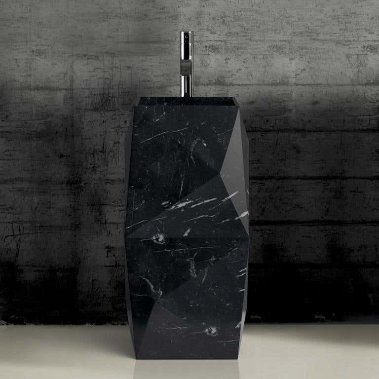Thumbnail: Nero Marquina Marble Bathroom Sink Pedestal 