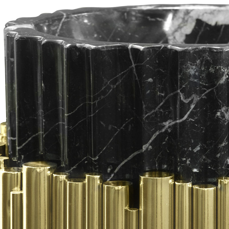 Thumbnail: Luxury Marble Washbasin Sink With Brass, Premium Bathroom Sink Series 
