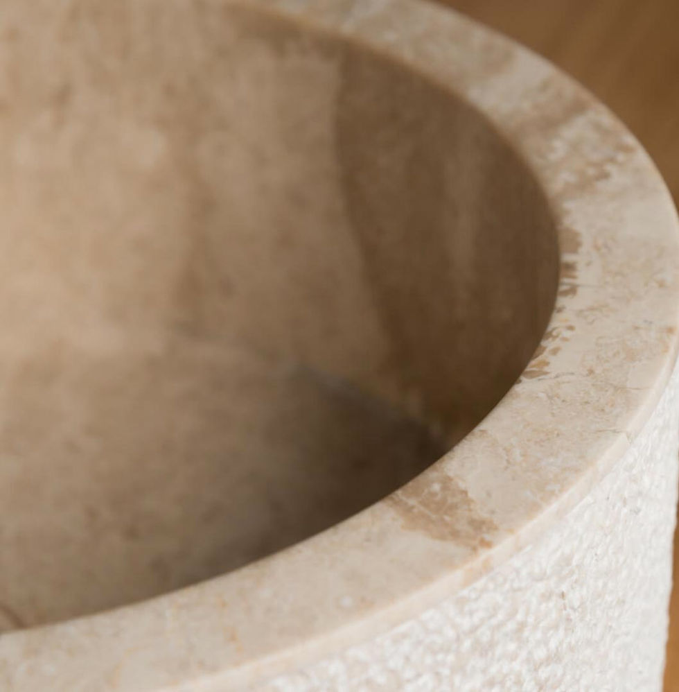 Thumbnail: Marble Round Bathroom Vessel Sink