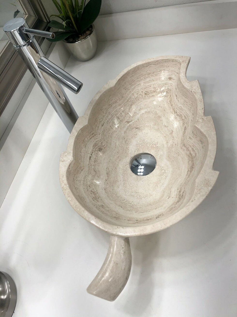 Thumbnail: Creame Marble Bathroom Washbasin Sink 