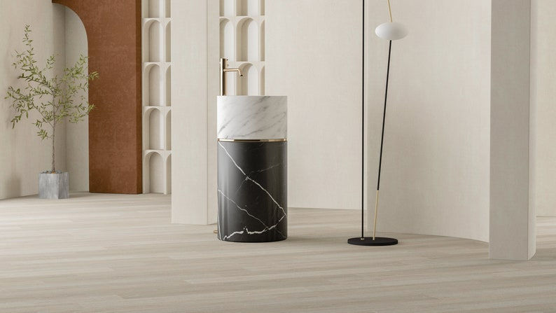Thumbnail: B & W Free Standing marble Sink by MNSM 2