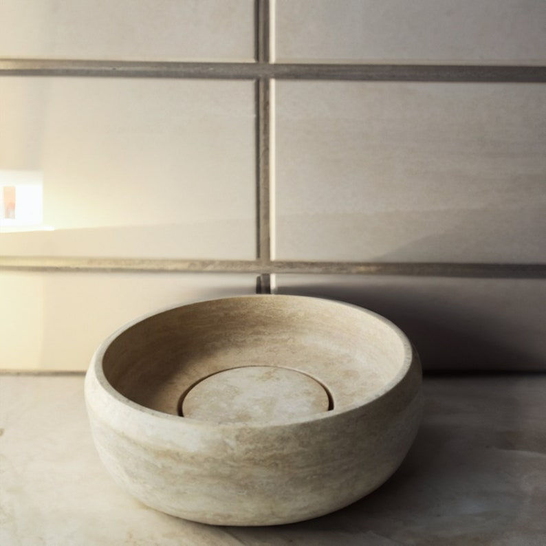 Thumbnail: Egyptian Travertine Washbasin Sink 