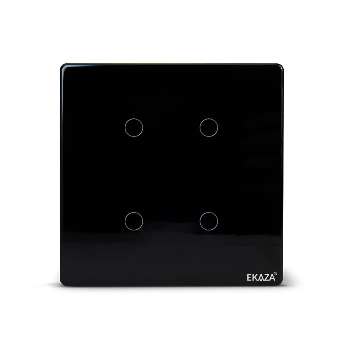 Interruptor Inteligente Wi-Fi 4x4 de 4 Botões Preto