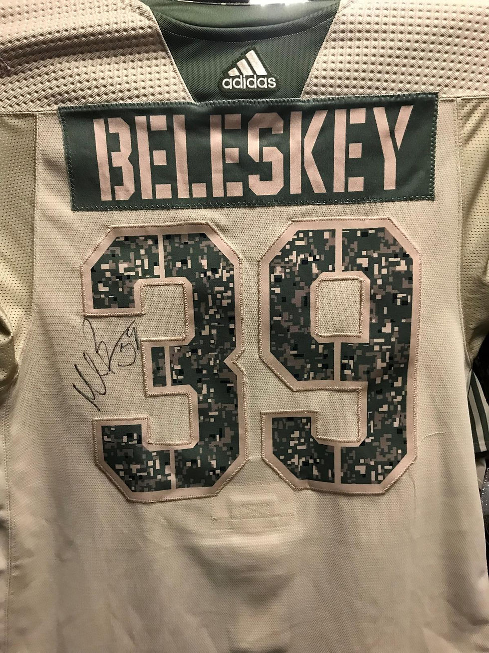 Thumbnail: Matt Beleskey Bruins Military Appreciation Night Warm Worn Jersey