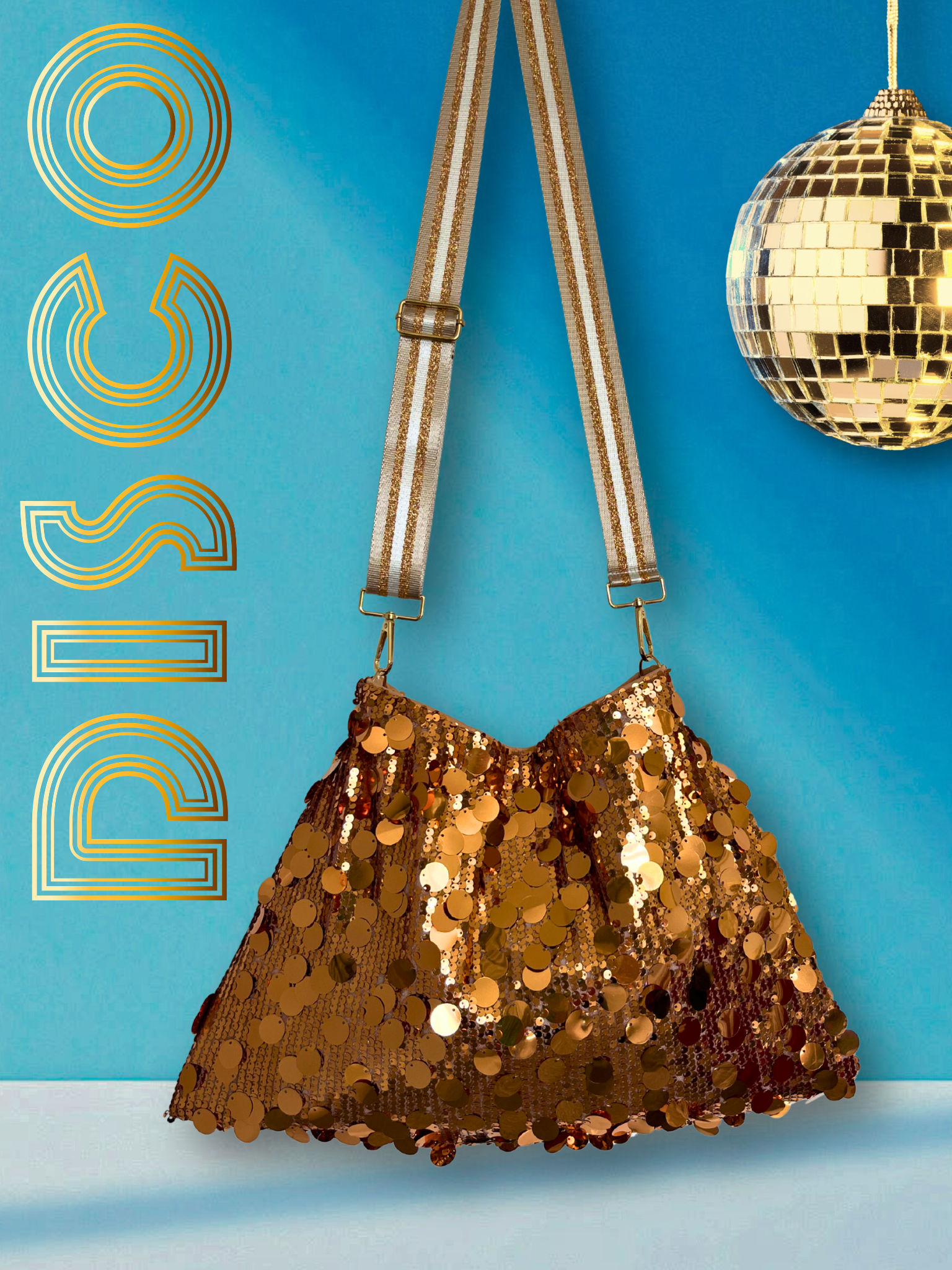 Refashioned Sequin Bag - Big Disc-O, Copper