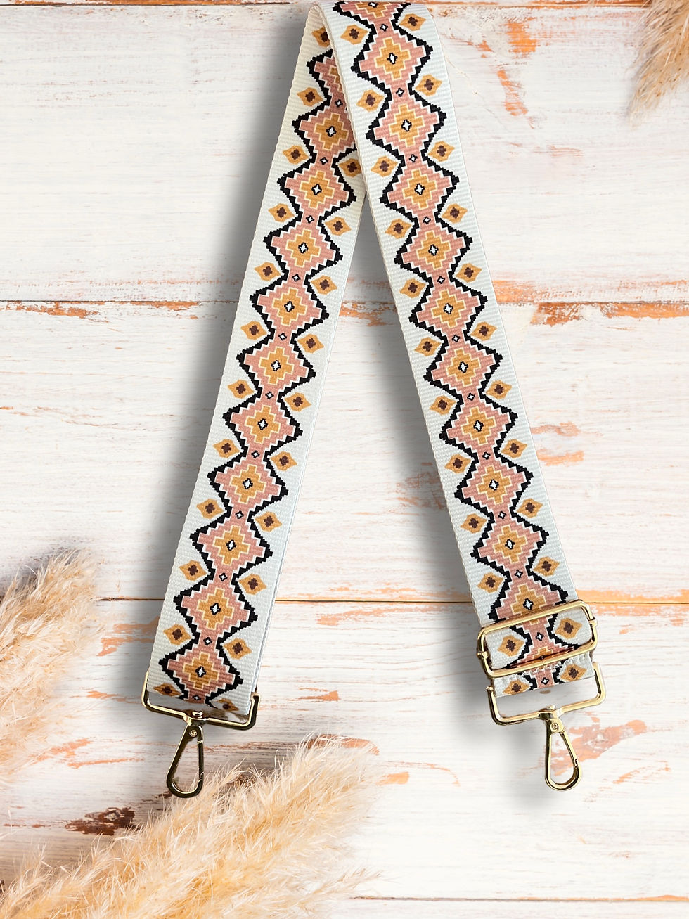 Bag Strap - Wide Blush Aztec