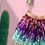 Thumbnail: Refashioned Sequin Bag - Pink, Purple, Aqua & Gold Ombre