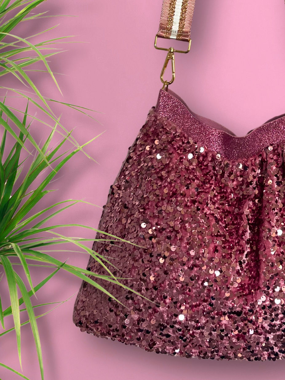 Thumbnail: Refashioned Sequin Bag - Pure Pink