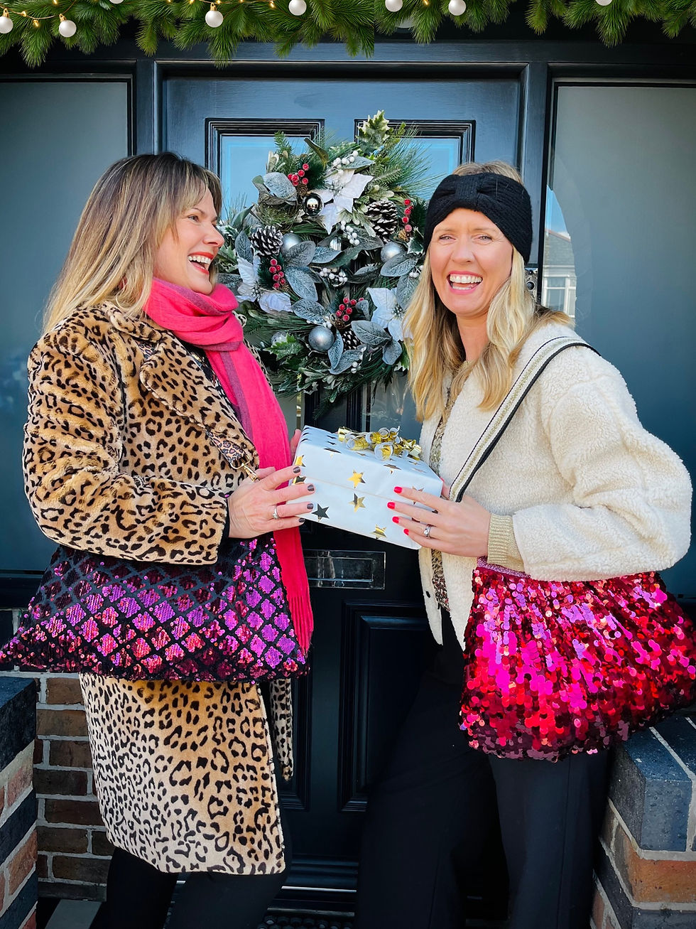 Thumbnail: Refashioned Sequin Bag - Pink, Red & Burgandy Ombre