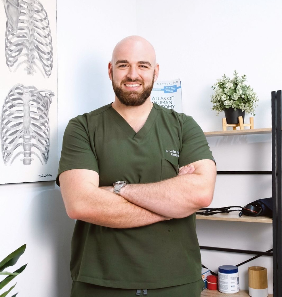 Chiropractor Dr. Jordan Hutchison providing family-focused chiropractic care in Bryanston, Johannesburg