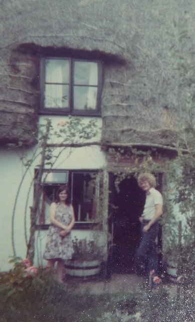 Mrs BB's new housemate and a rather bushy-haired me.
