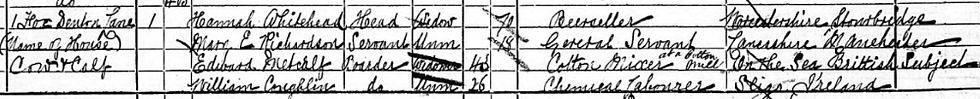 Extract from the 1881 census.