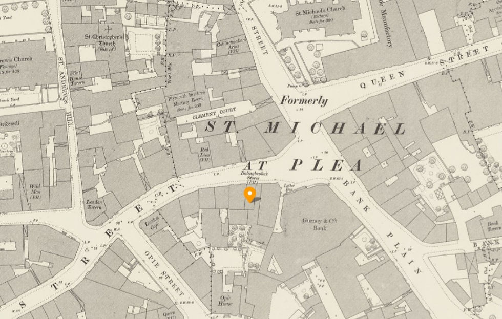Ordnance Survey Town Plan published 1885.