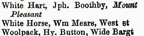 Extract from White's 1856 directory.