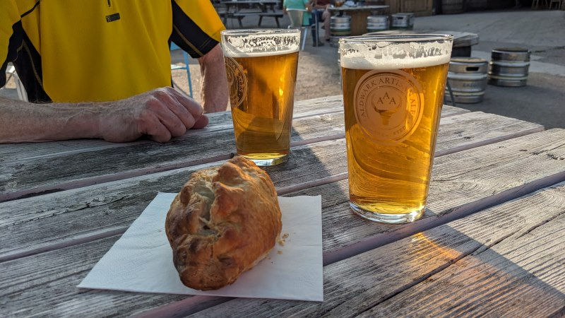 Sustenance, and a pasty, at Lydgate Farm.