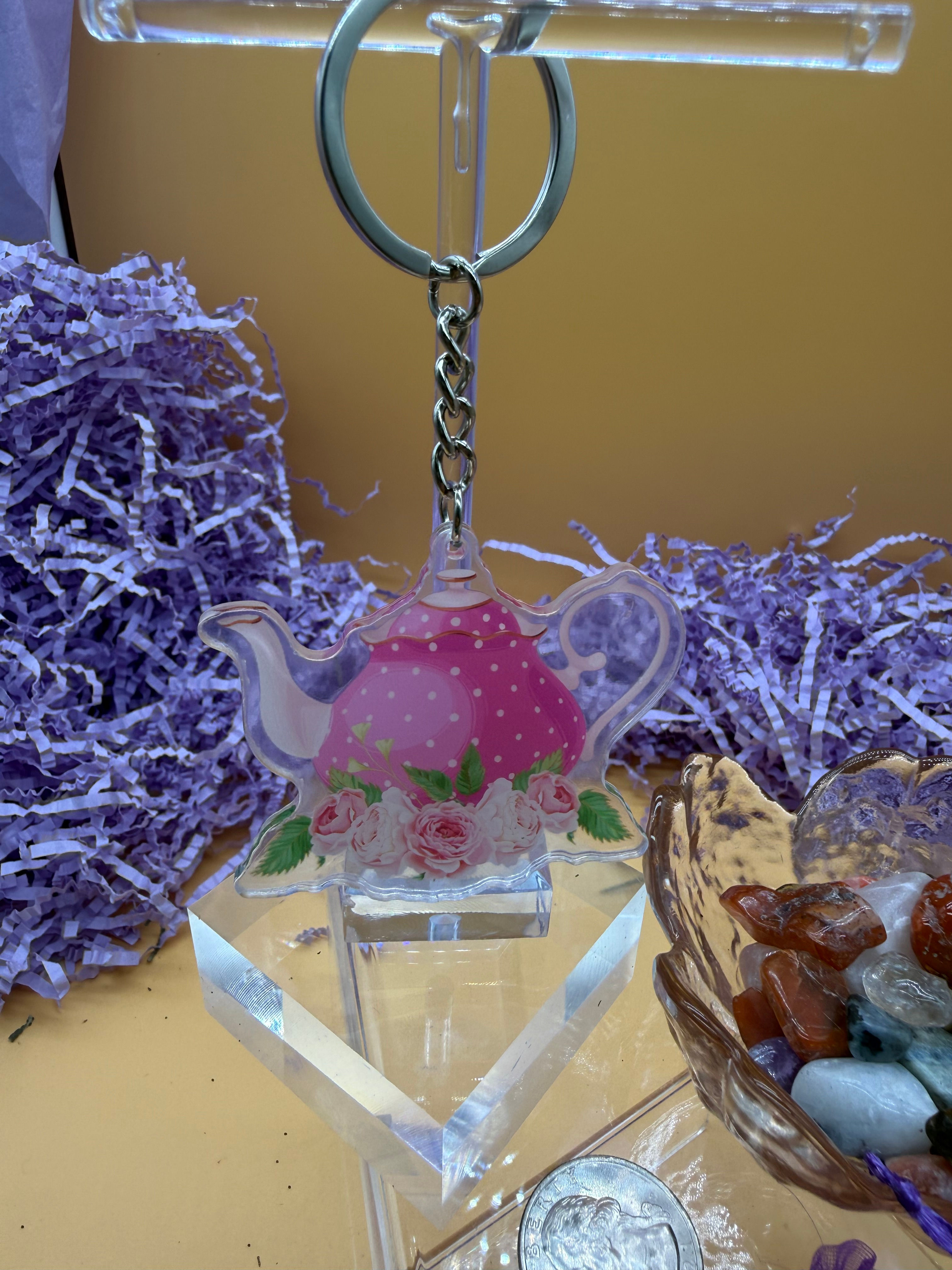 Beautiful Tea Decanter Keychain & Chakra Bundle