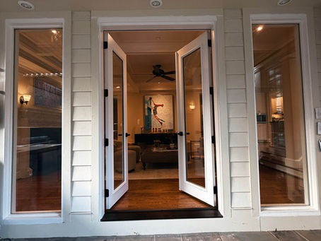 Final exterior view of the finished ProVia French door replacement project in Chevy Chase, MD.