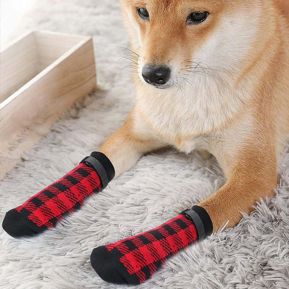 Miniatura: Christmas Anti-Slip Dog Socks for Indoor & Outdoor Wear; 4pcs