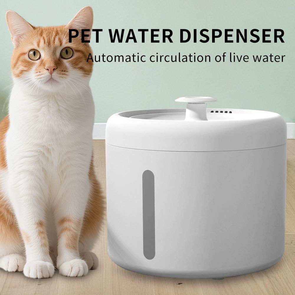 2500ML USB Round Pet Water Fountain