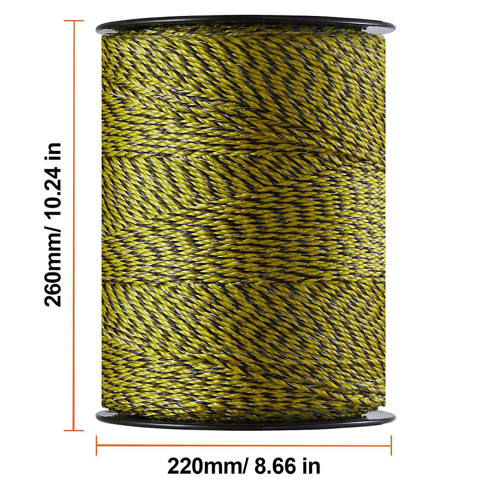 Thumbnail: Electric Fence Wire, 3366Ft 1026M Portable Polywire