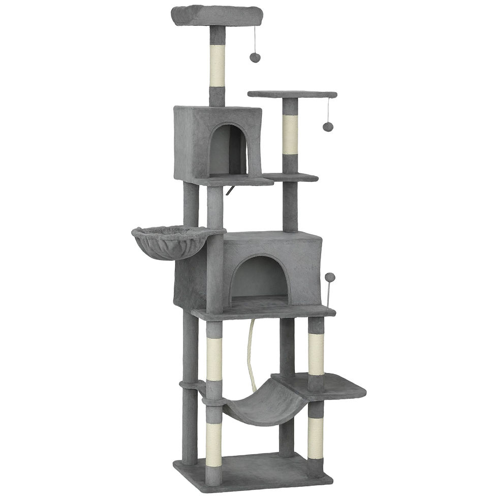 PawHut Multi-Level Cat Tower, 80" Tall Cat Tree