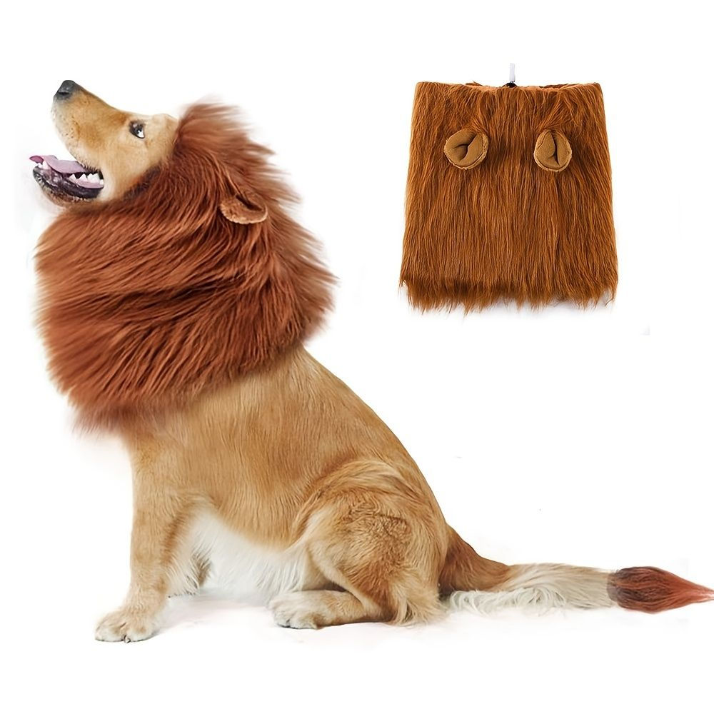 Adjustable Lion Wig with Ears for Dogs