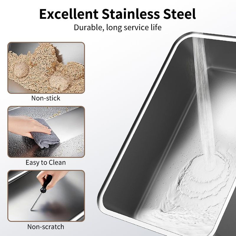 Thumbnail: STAINLESS STEEL CAT LITTER BOX BIG SIZE