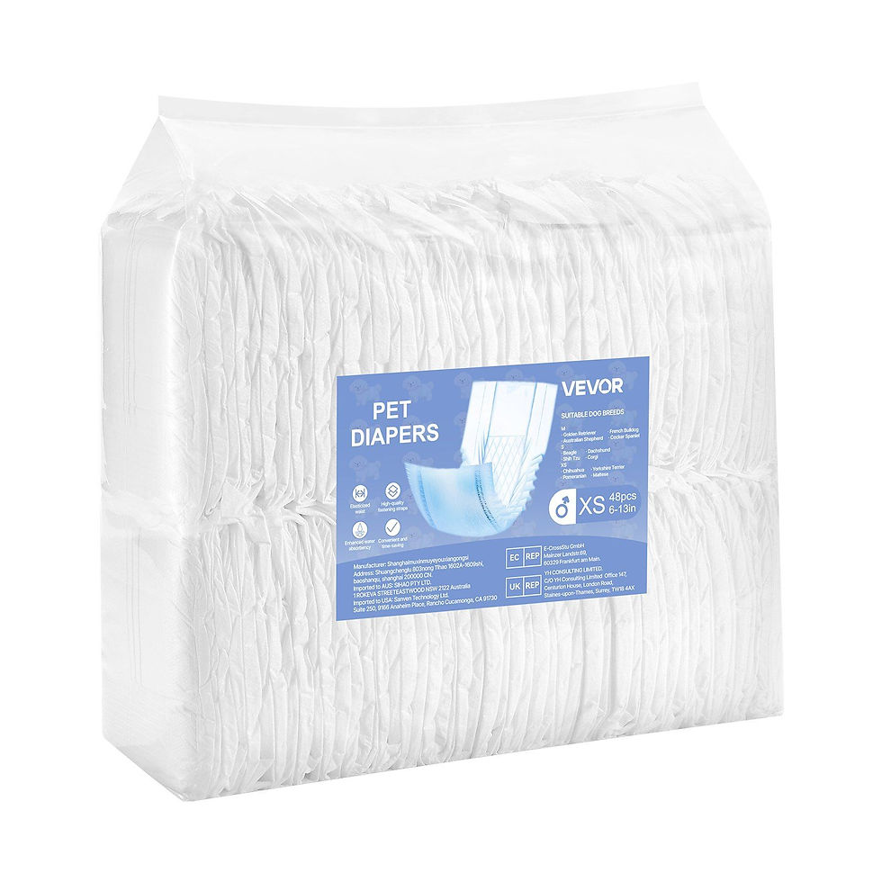 Miniatyrbilde: VEVOR Disposable Male Dog Diapers Super Absorbent Male Dog Wrap XS Size 96 Count