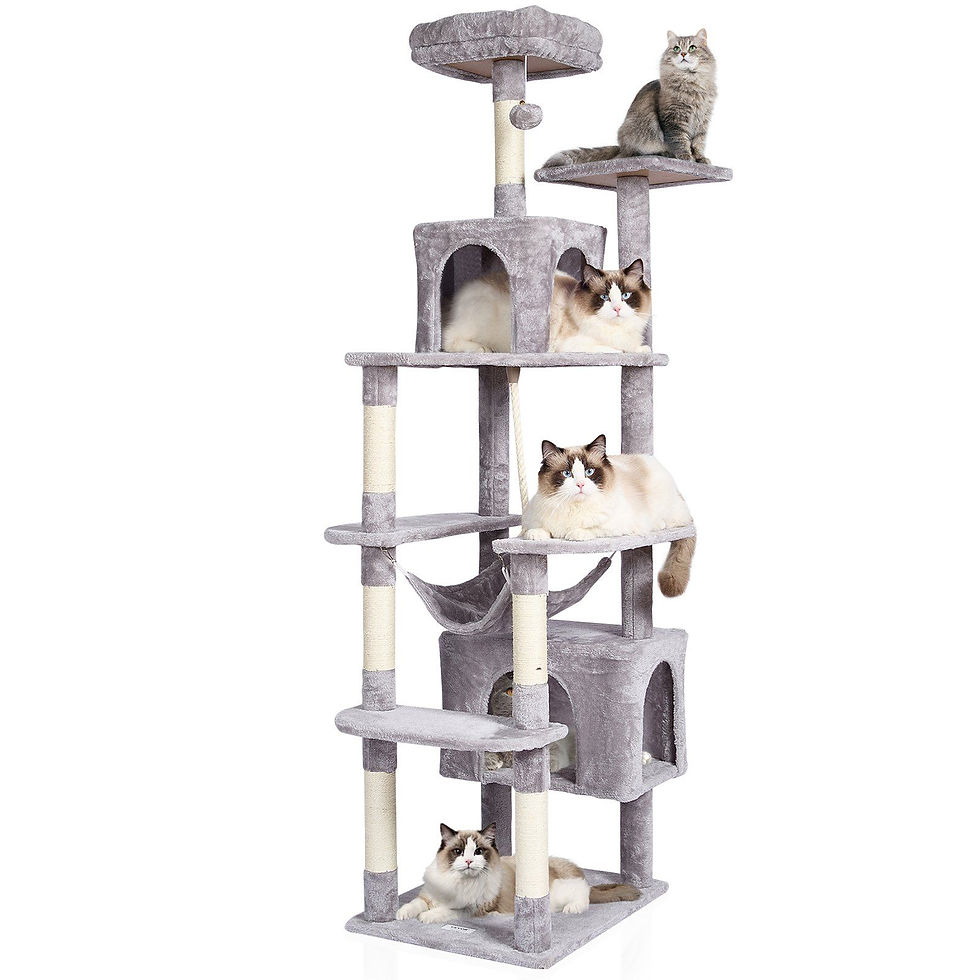 VEVOR Cat Tree 72" Cat Tower with 2 Cat Condos Sisal Scratching Post