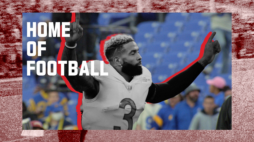 Commercial - FC Bayern Münich x NFL - Dahoam of Football - An American Football player celebrates a goal at SuperBowl